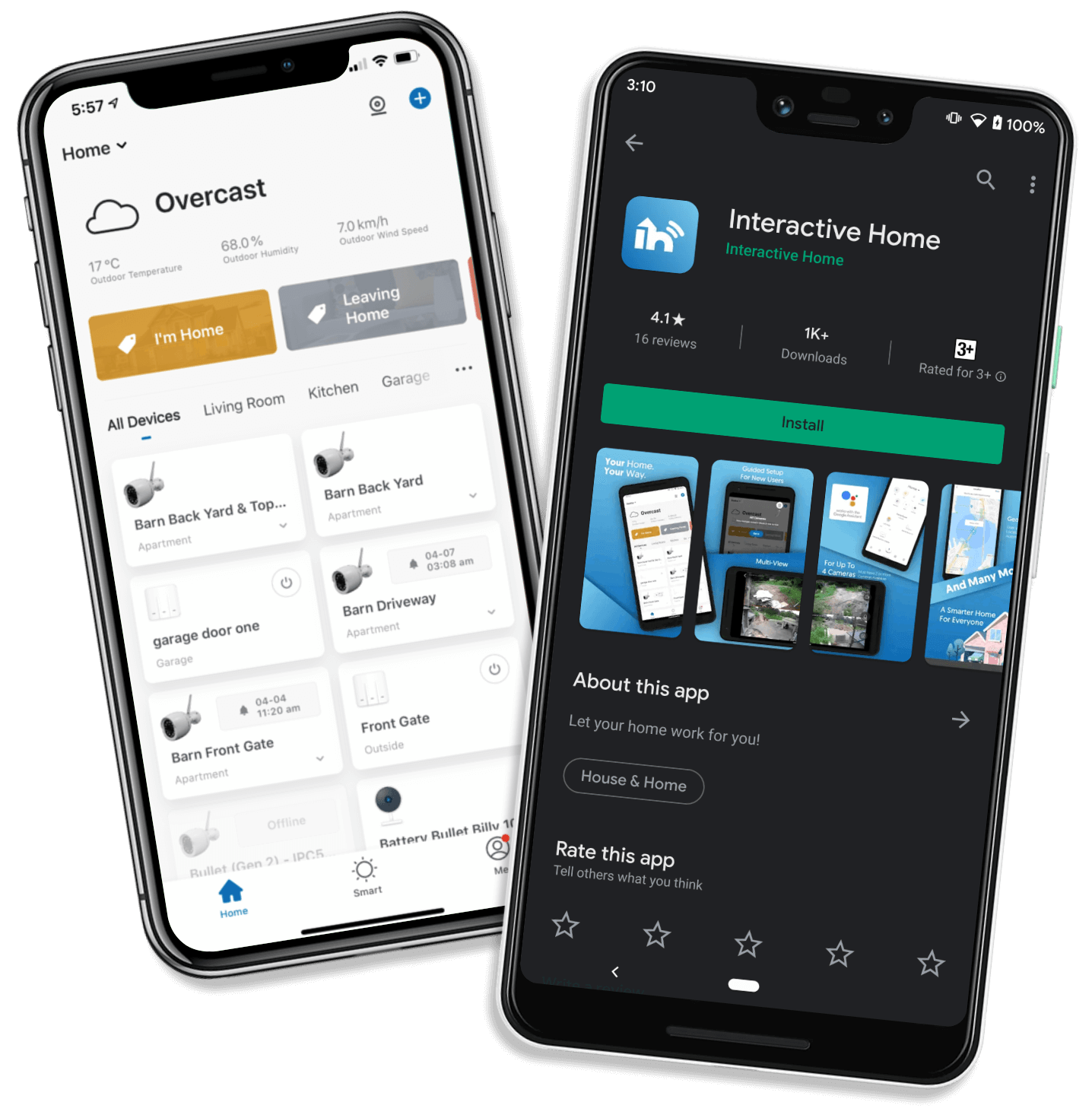 Download for IOS and Android Interactive Home